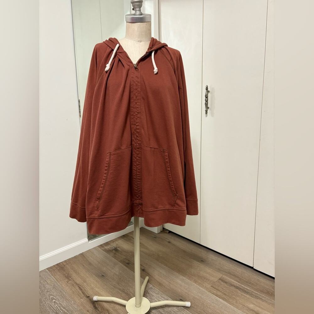 Universal Thread Woman’s Brown Full-zip Lightweight Hooded Sweater Plus Size 3X